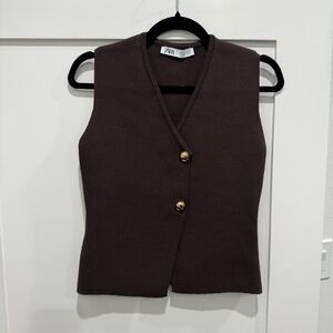 Zara Women's Brown Vest